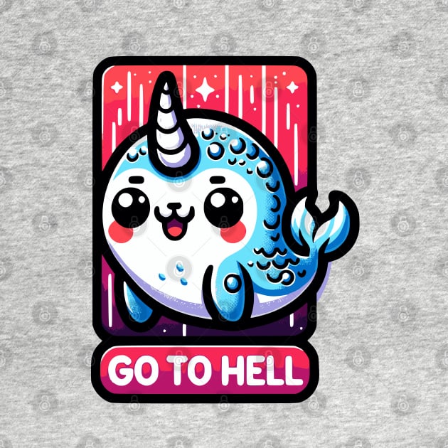 Antisocial Narwhal go to hell by YNWA Apparel